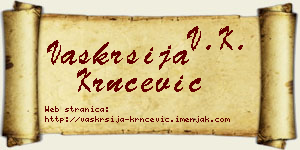 Vaskrsija Krnčević vizit kartica